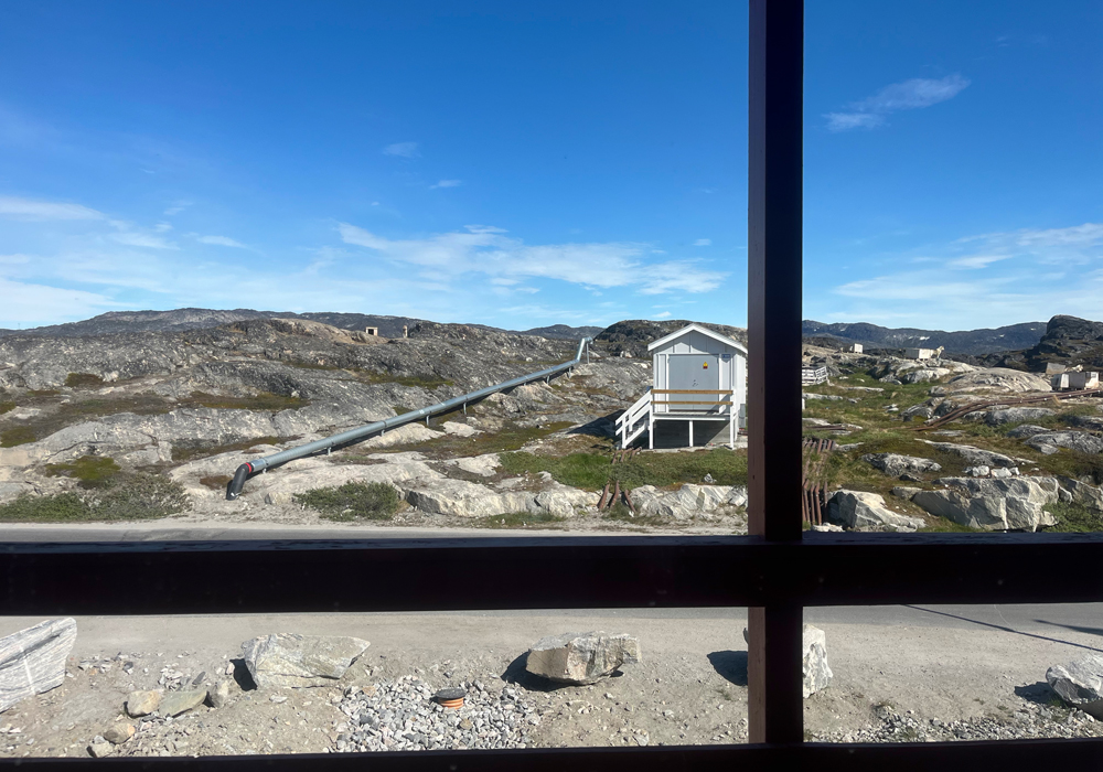 Blick auf Ilulissat vom Hotel Søma aus.