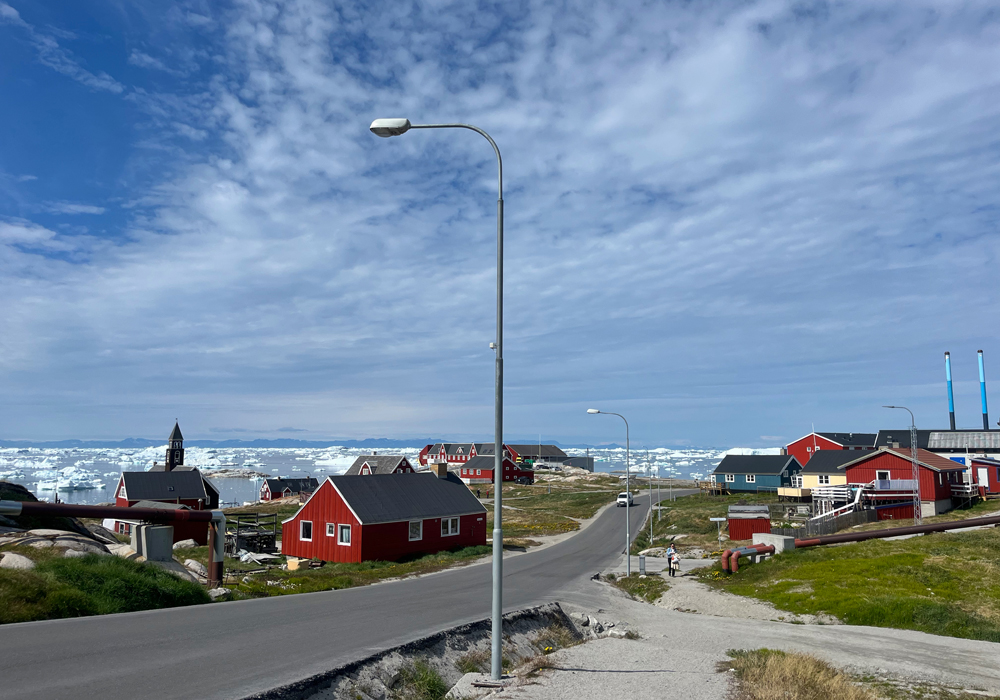 Eisberge direkt vor der Unterkunft in Ilulissat.