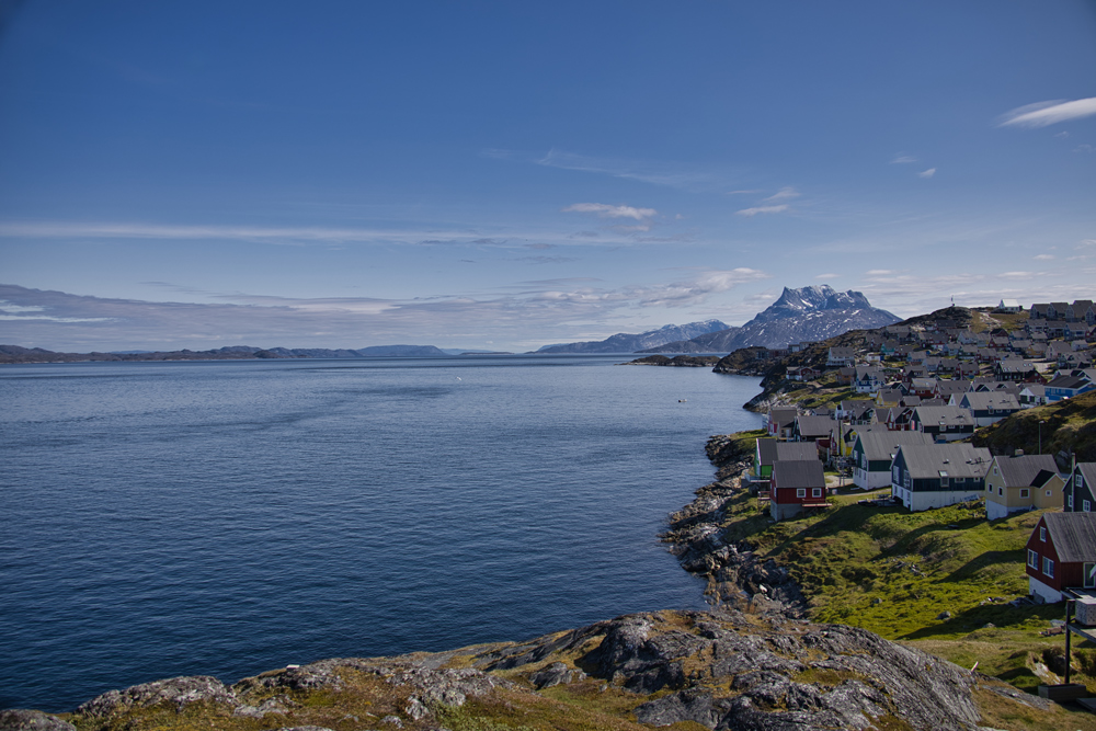 Panoramablick vom Myggedalen über Nuuk.